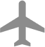 Ícone cinza representando um avião