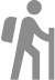 Ícone cinza representando uma pessoa fazendo tracking